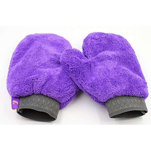 HERTZKO 2 Pack Pet Towel Glove - Ultra Absorbent Microfiber Mater...