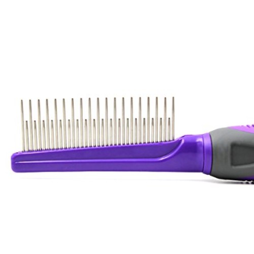 HERTZKO Long and Short Teeth Comb Grooms Your Pet’s Top Coat and ...