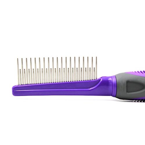 HERTZKO Long and Short Teeth Comb Grooms Your Pet’s Top Coat and ...