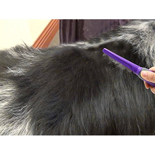 HERTZKO Long and Short Teeth Comb Grooms Your Pet’s Top Coat and ...