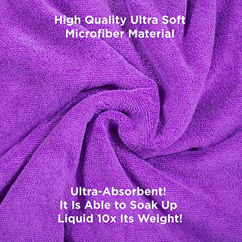 HERTZKO Microfiber Pet Bath Towel, Ultra-Absorbent & Machine Wash...