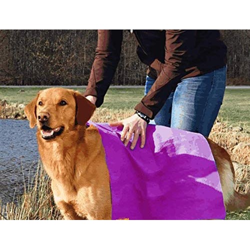 HERTZKO Microfiber Pet Bath Towel, Ultra-Absorbent & Machine Wash...