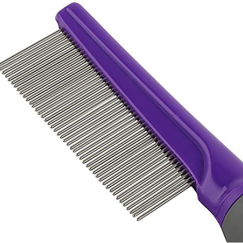 HERTZKO Pet Comb Dog and Cat Stainless Steel Grooming Comb - Remo...