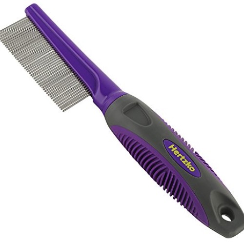 HERTZKO Pet Comb Dog and Cat Stainless Steel Grooming Comb - Remo...