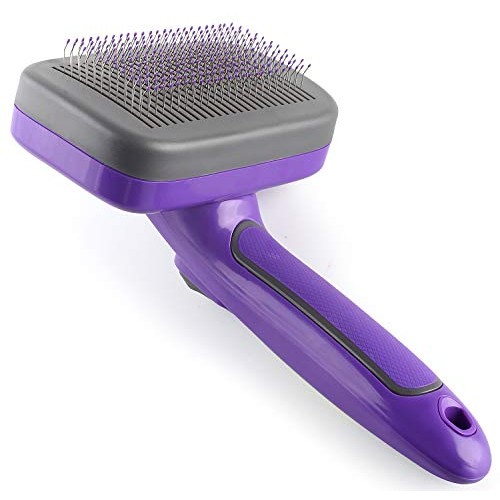 HERTZKO Self Cleaning Slicker Brush with Plastic Tips for Sensiti...