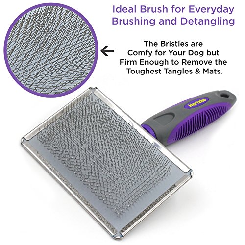 HERTZKO Slicker Brush for Dogs and Cats Pet Grooming Dematting Br...