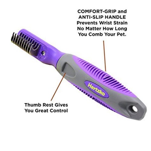 Mat Remover by Hertzko – Grooming Comb Suitable for Dogs, Cats, S...