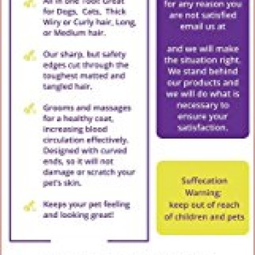 Mat Remover by Hertzko – Grooming Comb Suitable for Dogs, Cats, S...