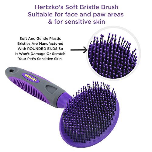 Soft Pet Brush by Hertzko - For Dogs and Cats – for Detangling an...