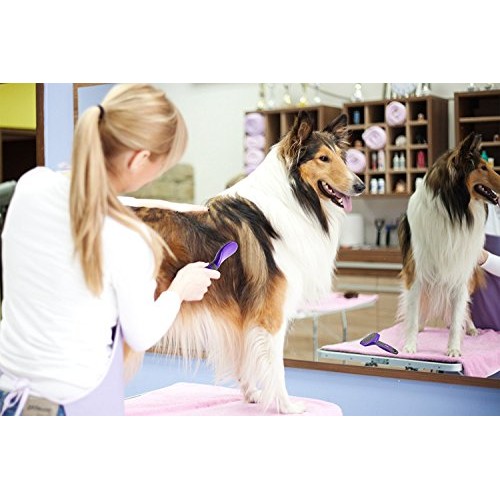 Soft Pet Brush by Hertzko - For Dogs and Cats – for Detangling an...