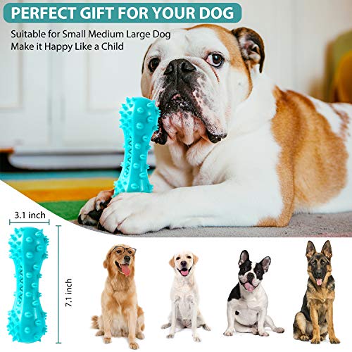 HESLAND Dog Chew Toothbrush Toys, Squeaky Teeth Cleaning Toy for ...