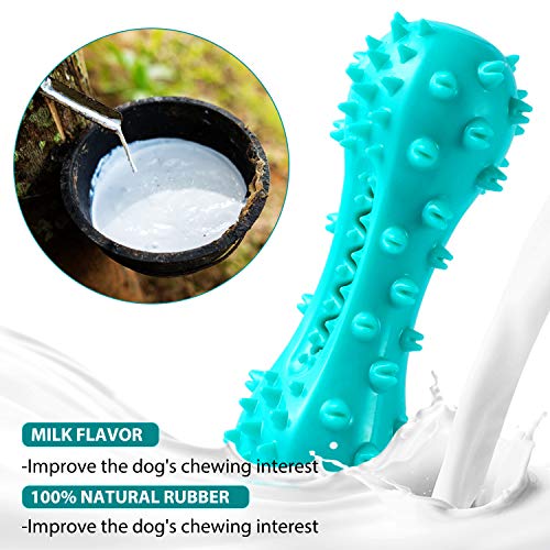 HESLAND Dog Chew Toothbrush Toys, Squeaky Teeth Cleaning Toy for ...