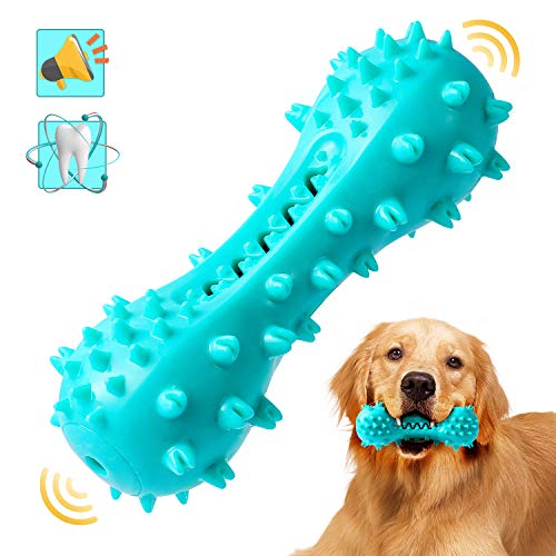 HESLAND Dog Chew Toothbrush Toys, Squeaky Teeth Cleaning Toy for ...