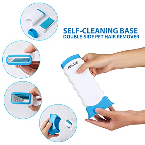 HESLAND Pet Hair Remover, Dog Cat Hair Remover with Self-Cleaning...