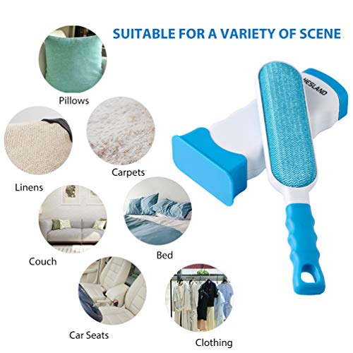 HESLAND Pet Hair Remover, Dog Cat Hair Remover with Self-Cleaning...