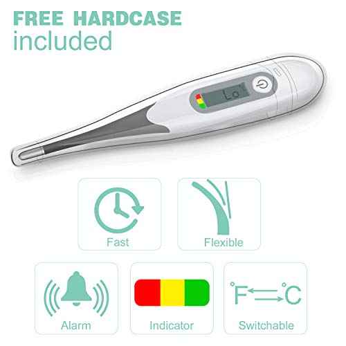 Hestiasko Thermometer for Adults - Oral Thermometer for Fever, Di...