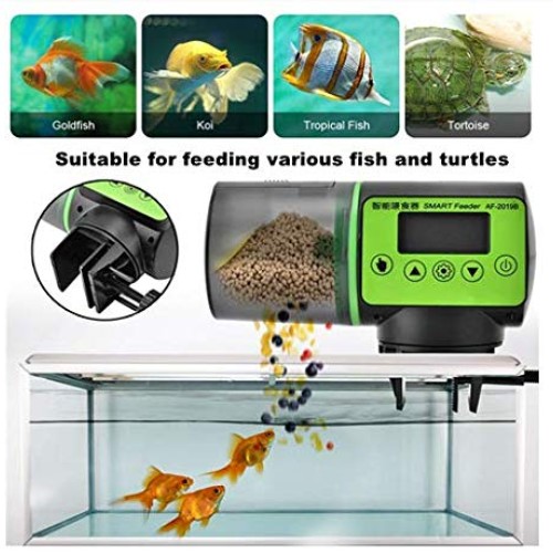 Hffheer Automatic Fish Feeder Aquarium Smart Feeder Auto Fish Foo...