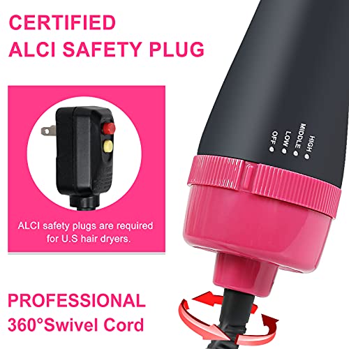 Blow Dryer Brush, Hieha Professional 4 in 1 One Step Hair Dryer a...