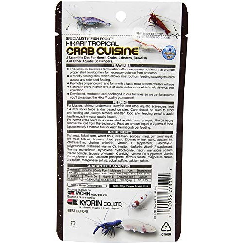 Hikari Crab Cuisine Food 1.76 oz. Set of 3
