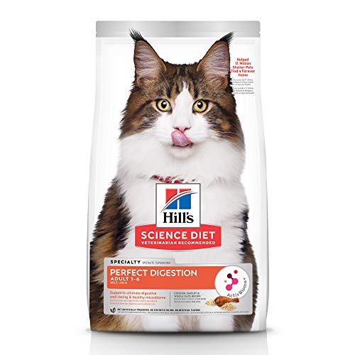 Hills Science Diet Adult Cat Dry Perfect Digestion Chicken, Brow...