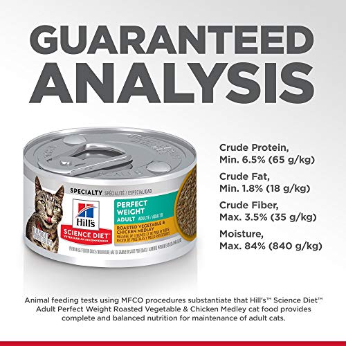 Hills Science Diet Canned Wet Cat Food, Adult, Perfect Weight fo...