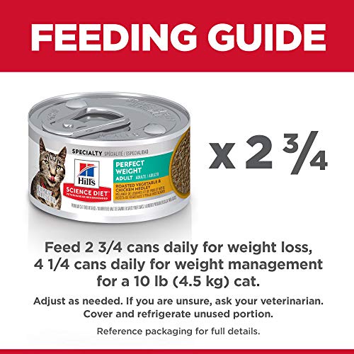 Hills Science Diet Canned Wet Cat Food, Adult, Perfect Weight fo...