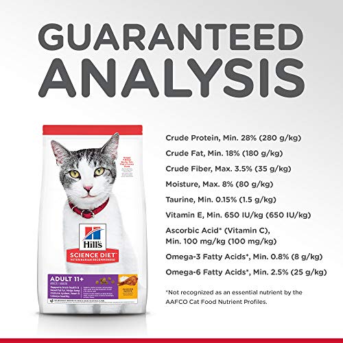 Hills Science Diet Dry Cat Food, Adult 11+ for Senior Cats, Chic...