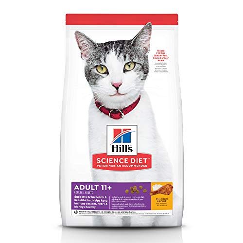Hills Science Diet Dry Cat Food, Adult 11+ for Senior Cats, Chic...