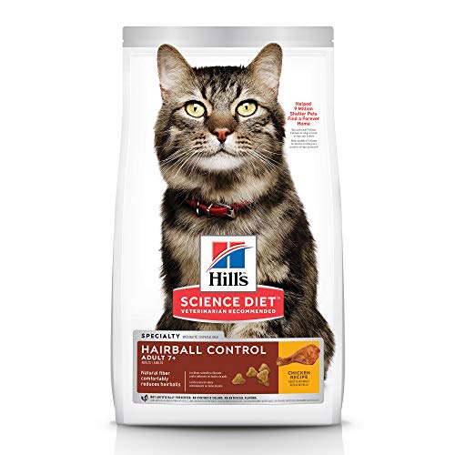 Hills Science Diet Dry Cat Food, Adult 7+ for Senior Cats, Hairb...
