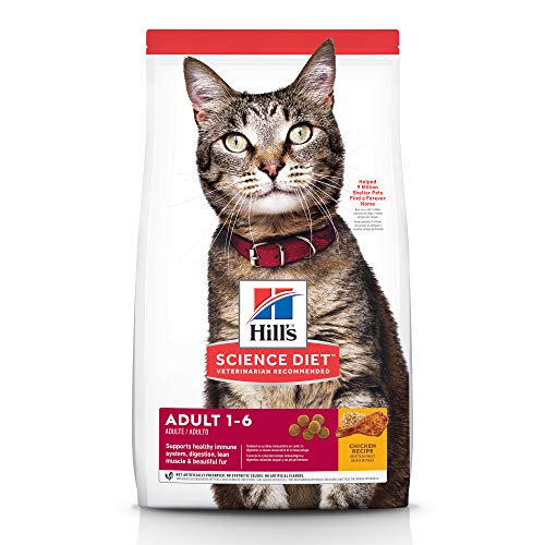 Hills Science Diet Dry Cat Food, Adult, Chicken Recipe, 16 lb Bag