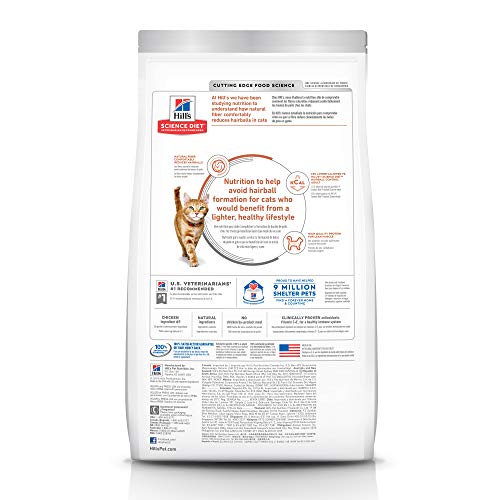 Hills Science Diet Dry Cat Food, Adult, Hairball Control, Light ...