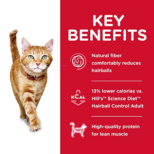 Hills Science Diet Dry Cat Food, Adult, Hairball Control, Light ...