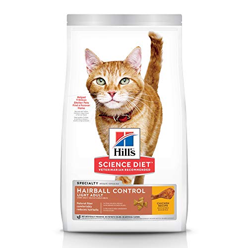 Hills Science Diet Dry Cat Food, Adult, Hairball Control, Light ...
