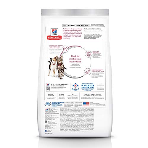 Hills Science Diet Dry Cat Food, Adult, Multiple Benefit Chicken...