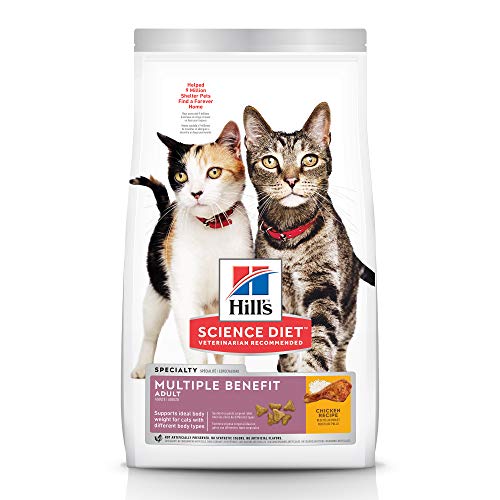 Hills Science Diet Dry Cat Food, Adult, Multiple Benefit Chicken...