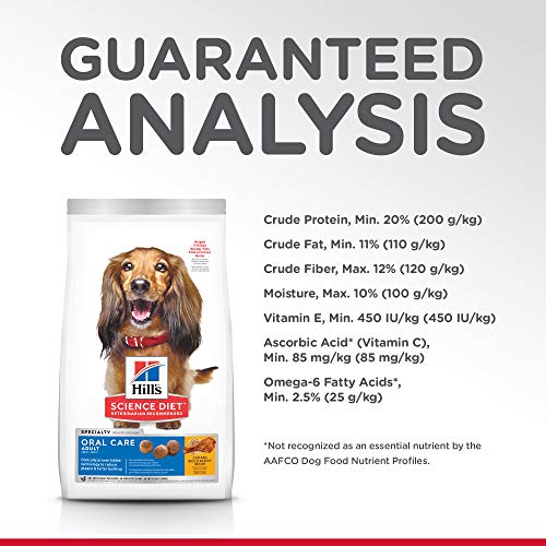 Hills Science Diet Dry Dog Food, Adult, Oral Care, Chicken, Rice...