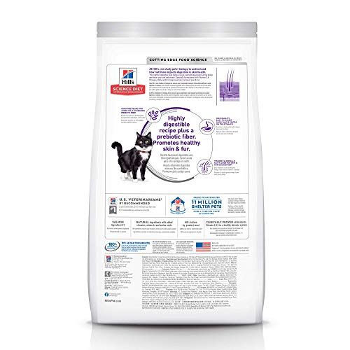 Hills Science Diet, Grain Free Dry Cat Food, Adult, Sensitive St...