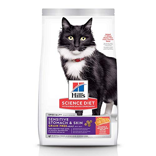 Hills Science Diet, Grain Free Dry Cat Food, Adult, Sensitive St...