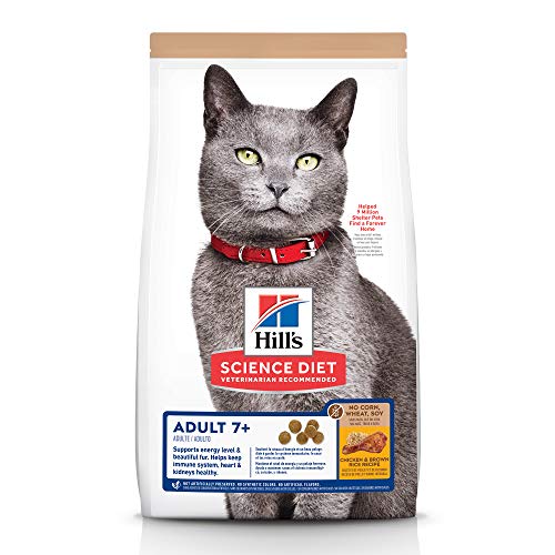 Hills Science Diet Senior 7+ No Corn, Wheat or Soy Dry Cat Food,...