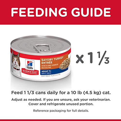 Hills Science Diet Wet Cat Food, Adult 7+, 5.5 oz, 24-pack