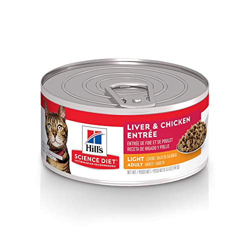 Hills Science Diet Wet Cat Food, Adult, Light, Liver & Chicken P...