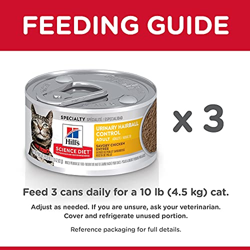 Hills Science Diet Wet Cat Food, Adult, Urinary & Hairball Contr...