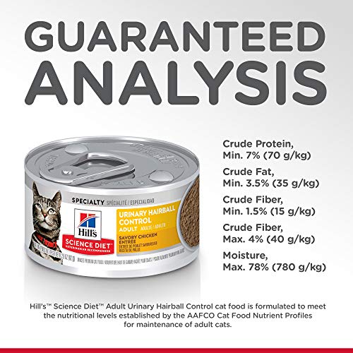 Hills Science Diet Wet Cat Food, Adult, Urinary & Hairball Contr...