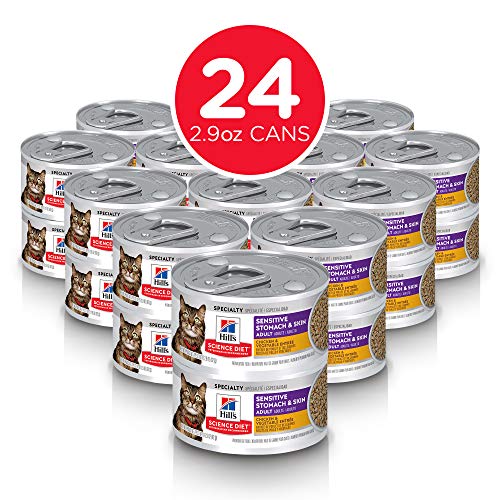 Hills Science Diet Wet Cat Food, Sensitive Stomach & Skin, Chick...
