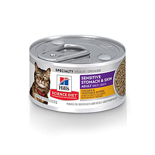 Hills Science Diet Wet Cat Food, Sensitive Stomach & Skin, Chick...