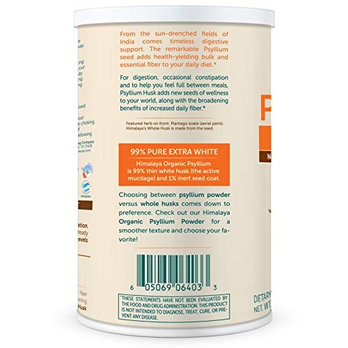 Himalaya Organic Psyllium Husk for Daily Fiber, Weight Management...