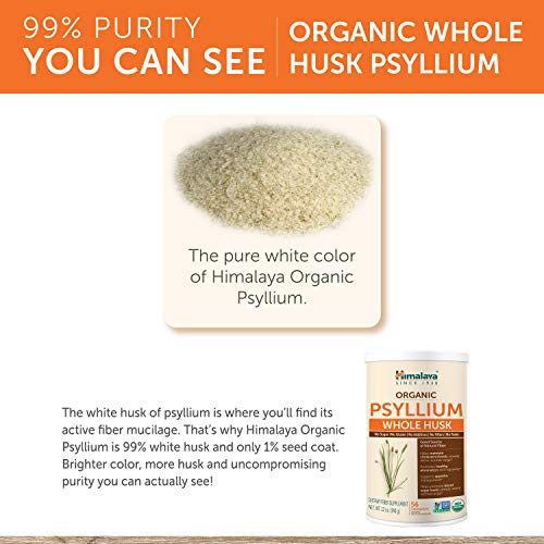 Himalaya Organic Psyllium Husk for Daily Fiber, Weight Management...