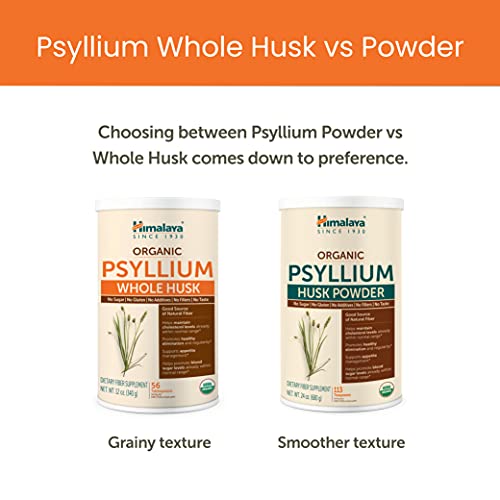 Himalaya Organic Psyllium Husk for Daily Fiber, Weight Management...