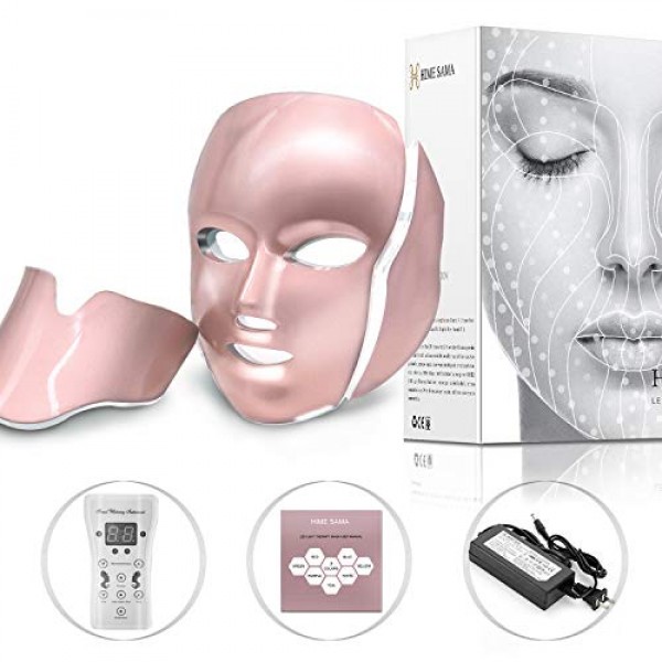 LED Skin Mask-CE Cleared Pro 7 LED Skin Care Mask for Face and Ne...