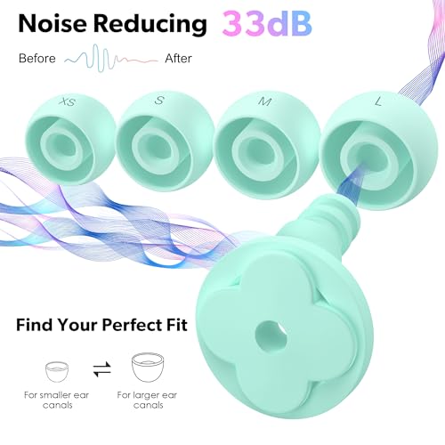 Ear Plugs for Sleeping,Noise Cancelling Silicone Earplugs Resuabl...